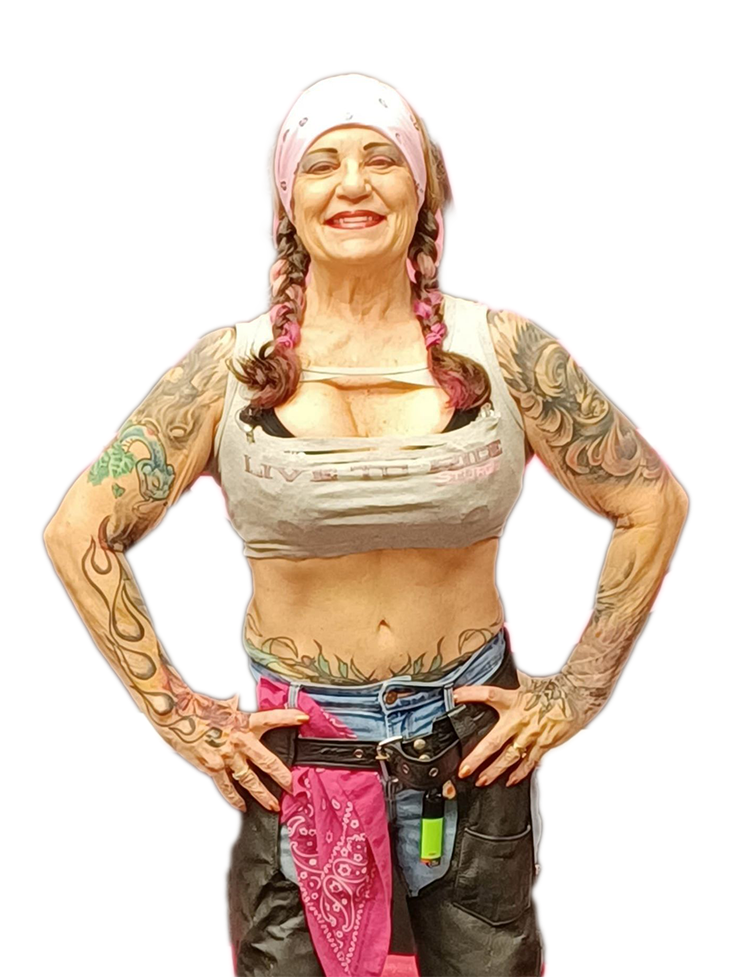 Lady Victoria, the Grapplin' Granny. The toughest female wrestler in the USA!